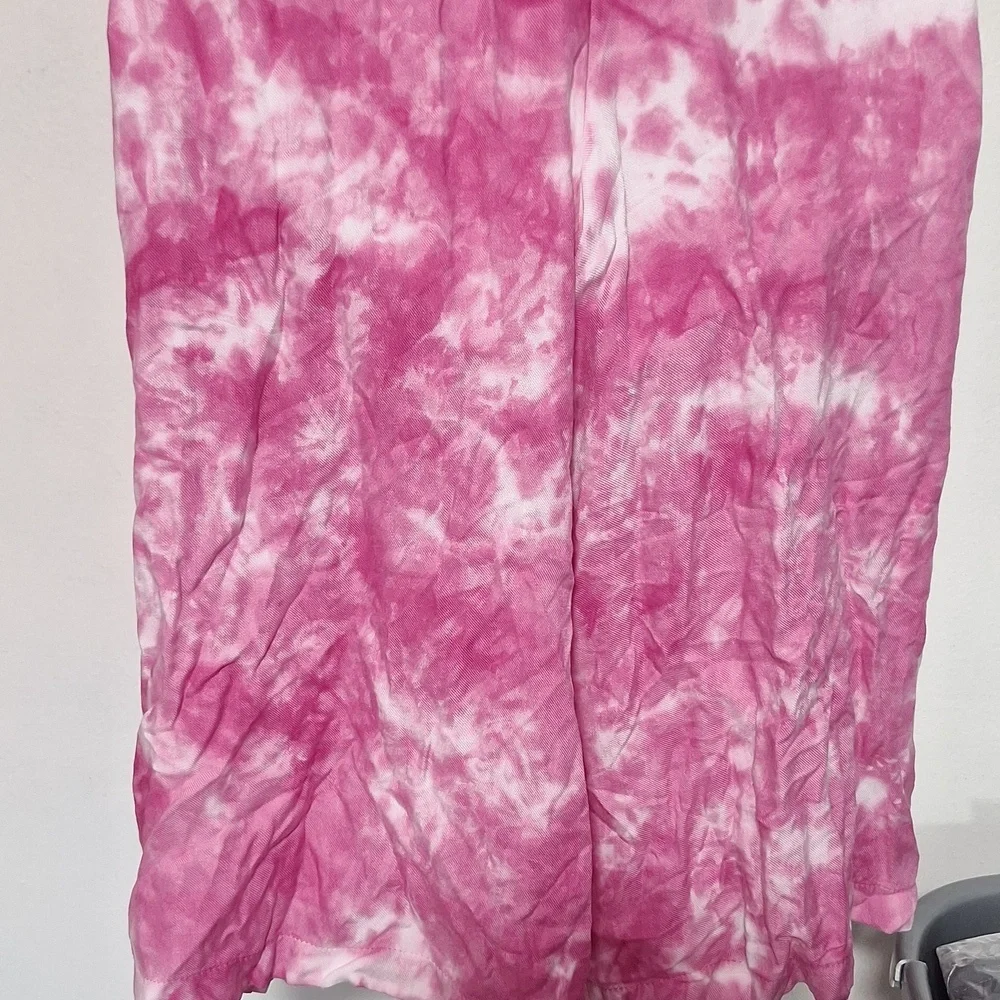 Justise Pink Tie-Dye Jumpsuit  Spaghetti Strap Wide Leg